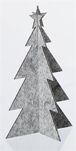 Juletræ felt x-mas grå 15 cm fra Lübec Living OOhh - Tinashjem